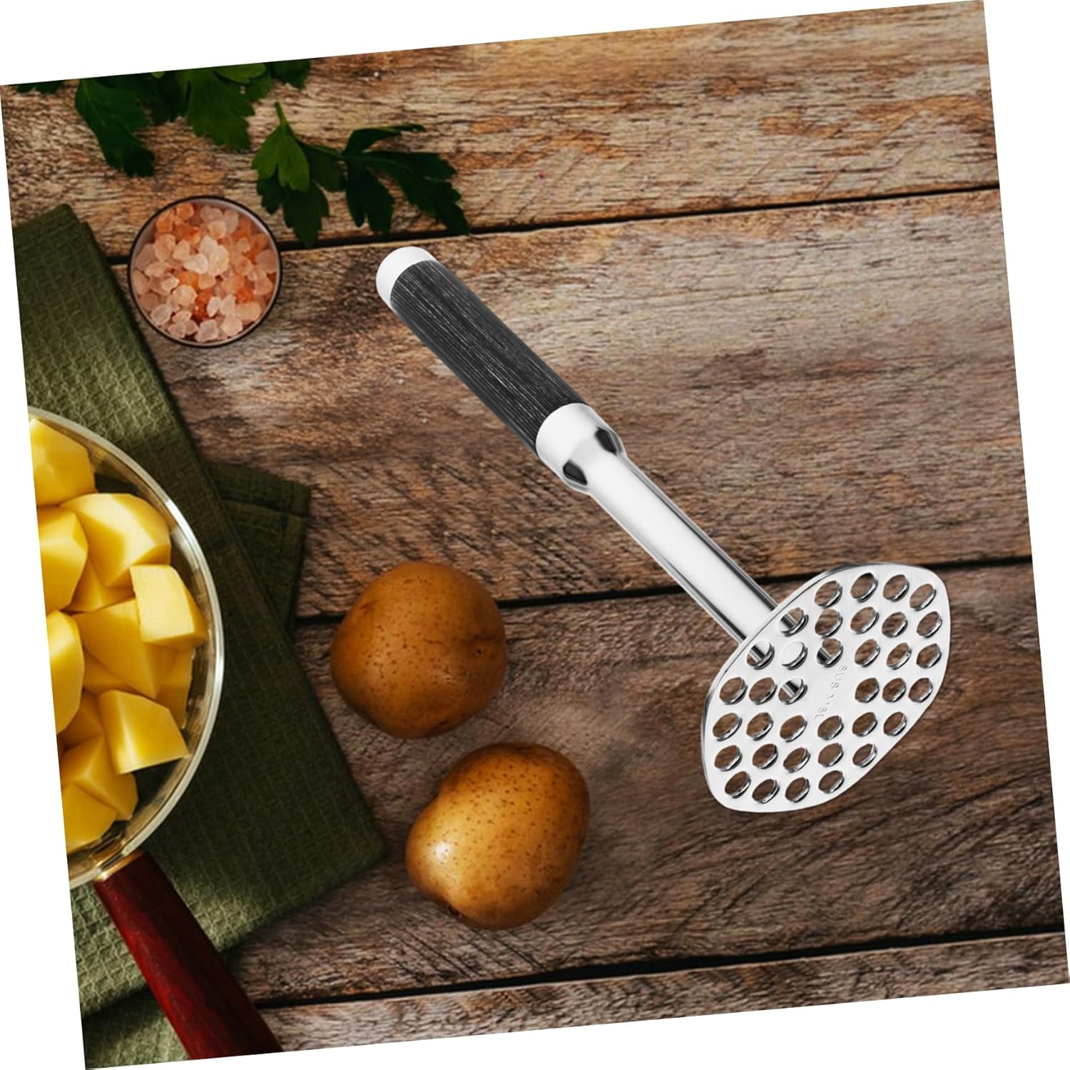 MAGICLULU Avocado Masher Stainless Steel Tool for Mashing Potatoes Vegetables and Fruits Ergonomic Design Kitchen Gadget for Home and Commercial Use