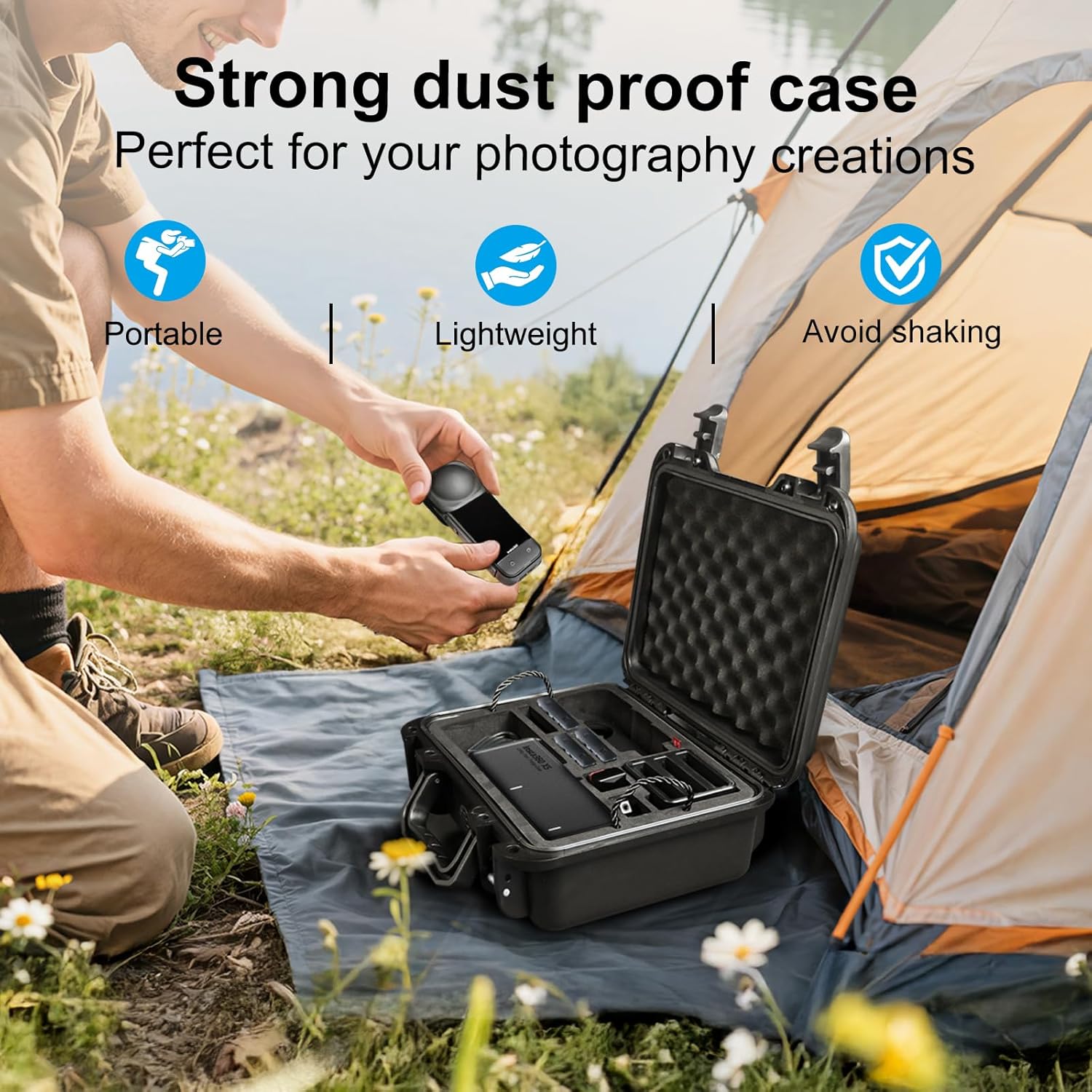 Lekufee Waterproof Carrying Case for Insta360 X5, Insta360 X4, Insta360 X3 Camera and Other Accessories(Case Only)