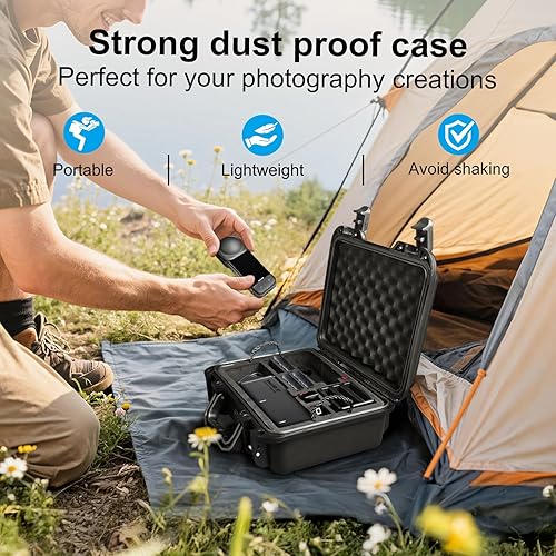 Miniatura 7 de Lekufee Funda de transporte impermeable para cámara Insta360 X5, Insta360 X4, Insta360 X3 y otros accesorios (solo funda)