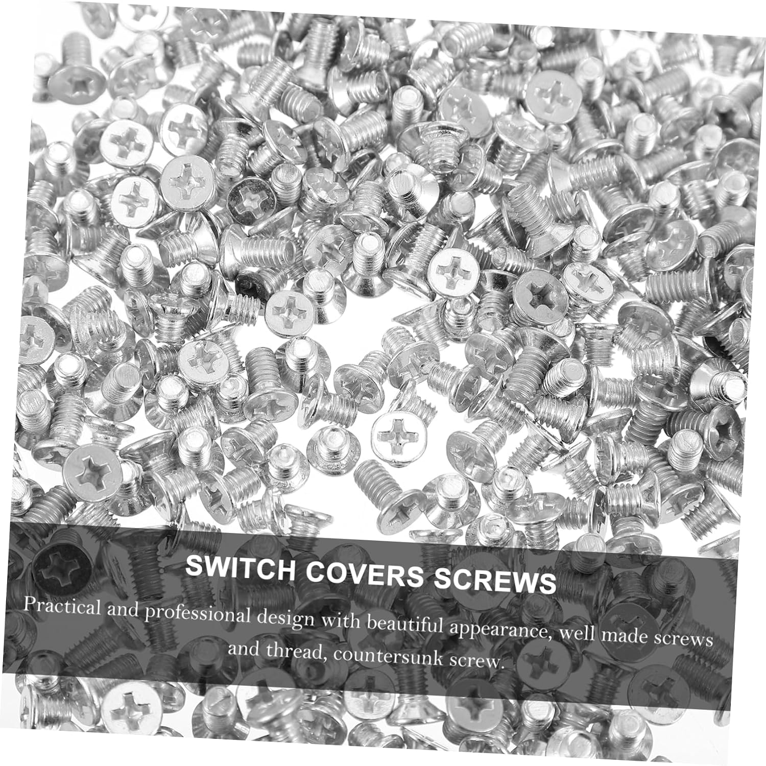 Ciieeo 600 Pcs Thread Head Countersunk Screws for Wall Plate Replacement for Residential and Commercial Use Easy Installation and Elegant Design