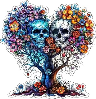 Comprar Foyucool Kit de Puzzle en Madera, Rompecabezas con Formas de Animales Irregulares, Manualidades para Mayores de 14, Regalo Creativo para Cumpleaños o Navidad, 28.2 × 14.0 cm, Cráneo