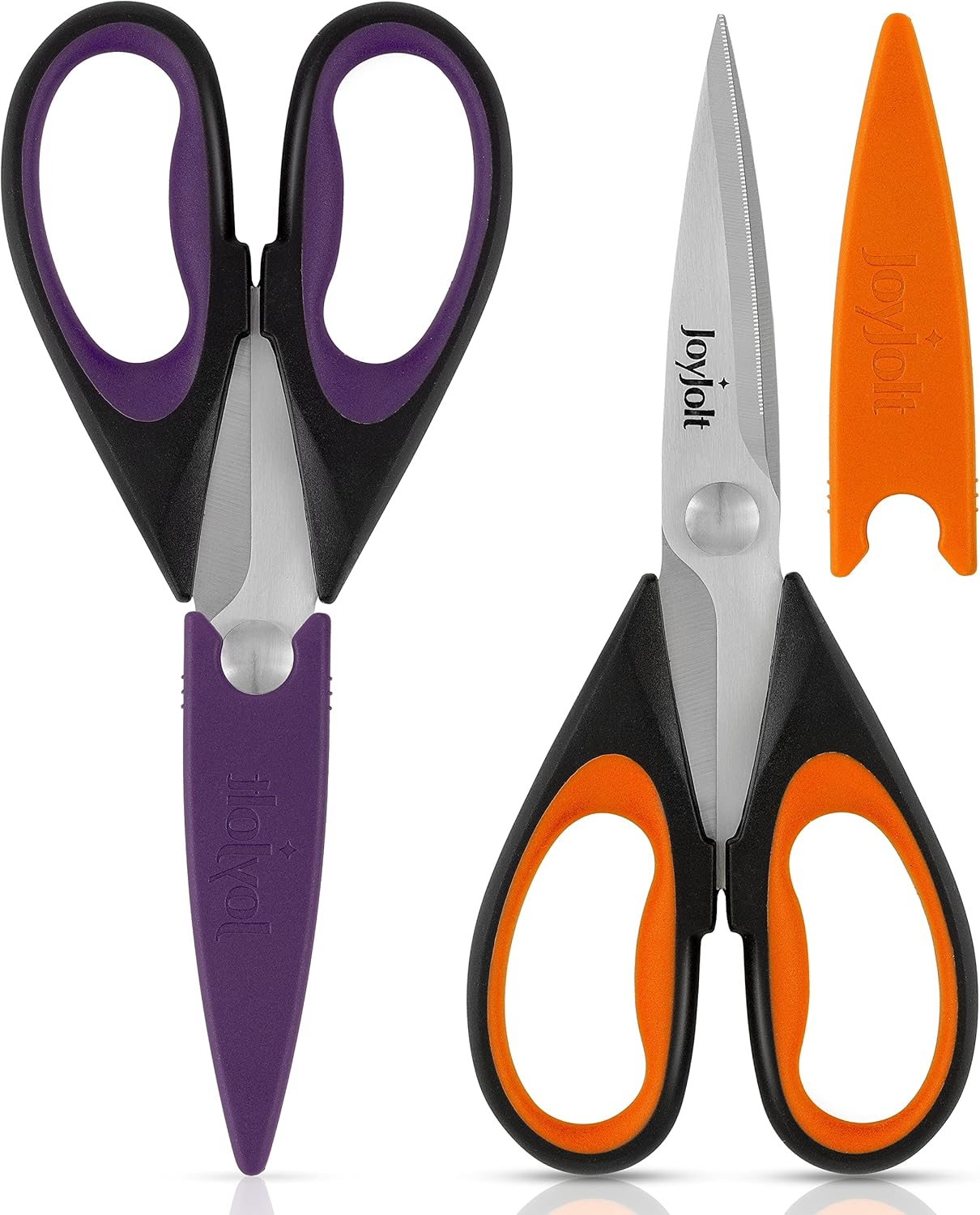 JoyJolt Kitchen Shears Heavy Duty Scissors (TWO) With Scissor Sheaths