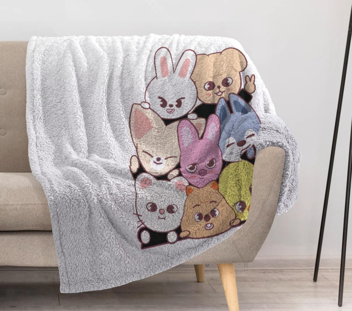 Allenjoy Group Blanket Youth Soundwave Throw Blankets Couch Bed Living Room Decor Soft Durable Washable 57" X 50" SC00049-004