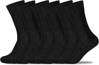 Mens Ribbed Bamboo Rayon Dress Socks,Mid Calf,Moisture Wicking,Anti-Odor,Durable Crew Socks Size 8-13