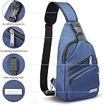 AMJ Sling Bag for Hiking and Outdoor, Crossbody Shoulder Backpack, Travel Chest Bag Daypack for Men & Women