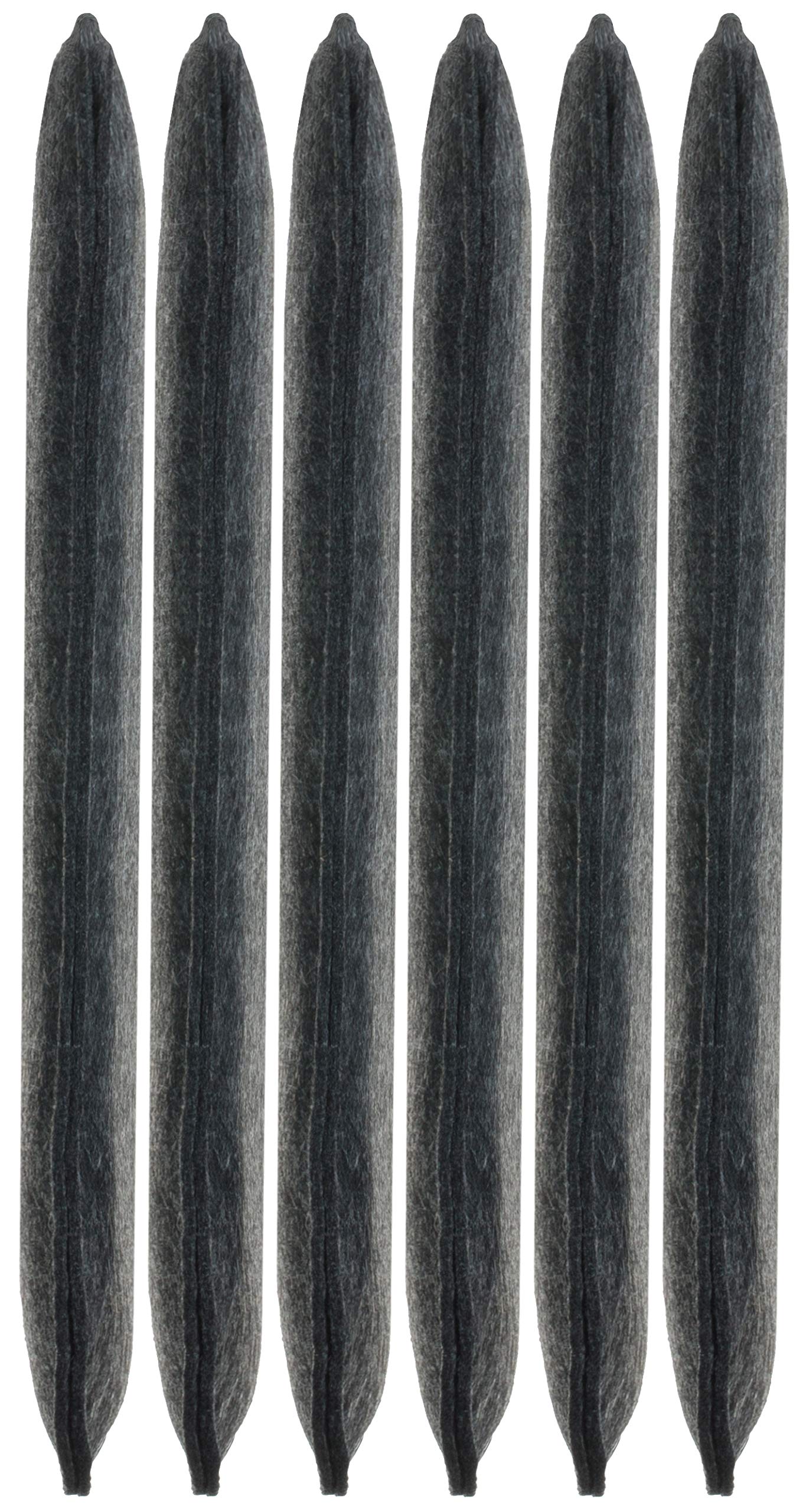 Brandsseller 6-delige set zitkussens van vilt 35x35x2 cm – Slijtvaste en robuuste stoelkussens voor binnen & buiten – Rond – Antraciet