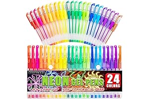 48 Pack Neon Gel Pens: Illuminate Your Creativity!