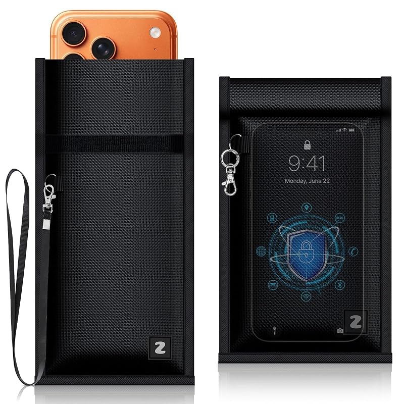 Kit com 2 Bolsas Faraday Antifurto para Celular e Chave Preservando Sinais ZapEnergi