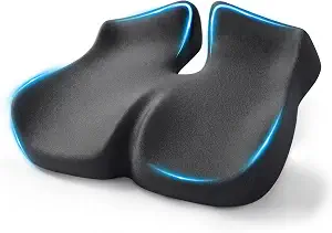 Extra Large Seat Cushion for Sciatica & Tailbone Pain – Pressure Relief Coccyx Cushion for Office Chair, Car Seat, Wheelchair, and Long Sitting