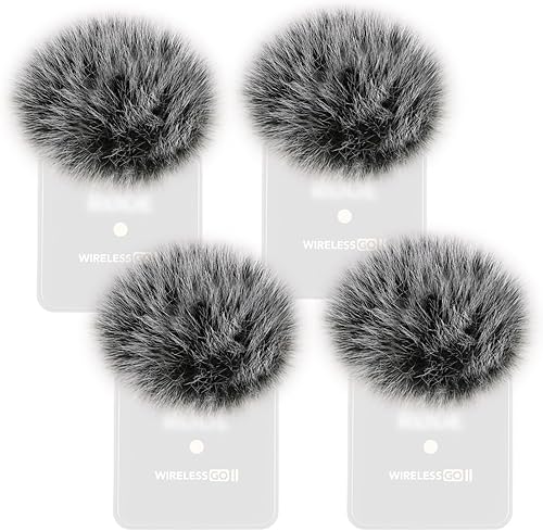 Miniatura 9 de Rode Wireless Go I (4 unidades) para micrófonos inalámbricos Rode Go I (1. generación), funda de micrófono peluda para reducción de ruido ambiental