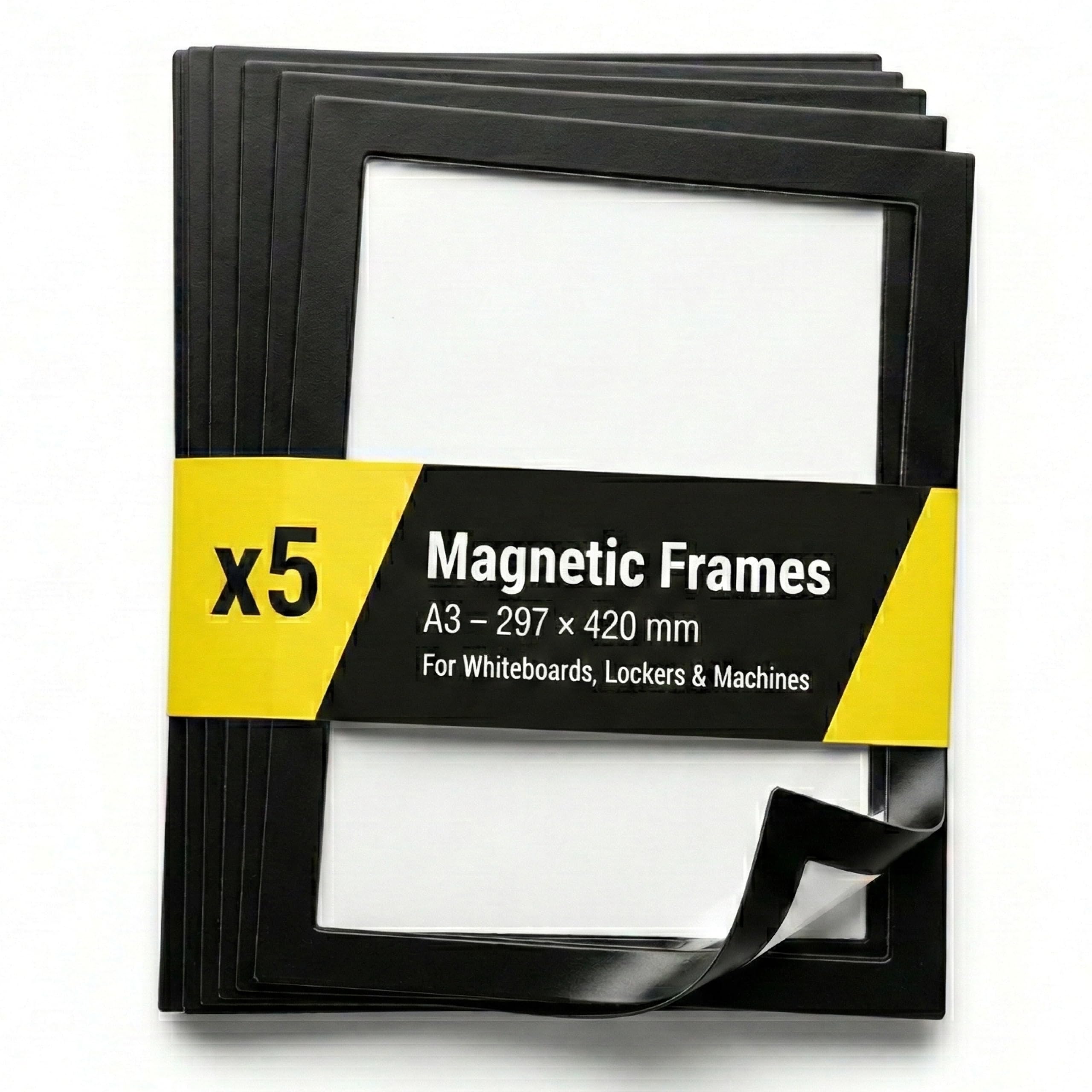Cadre Magnétique A3 Réutilisable et Réorientable - Protection Transparente pour Planning de Frigo