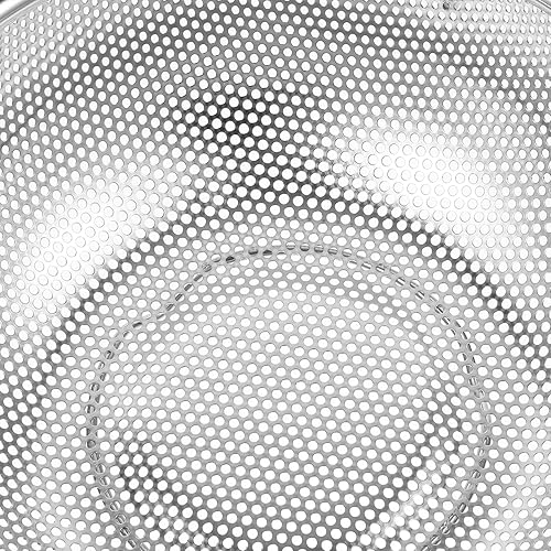 Miniatura 5 de Zerodeko Cesta grande con mango ergonómico, colador de acero inoxidable, drenaje rápido para verduras, frutas y pastas para uso (19.2 pulgadas)