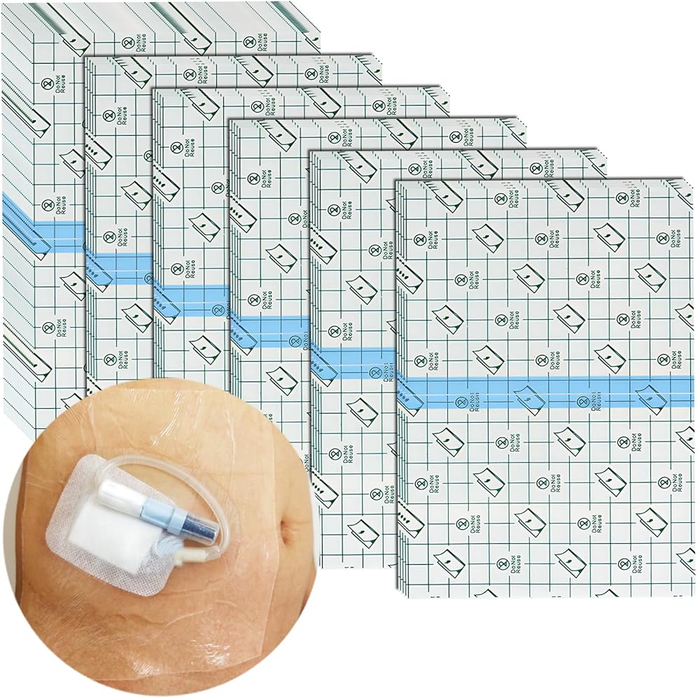 Waterproof Shower Bandage Protector [Pack of 50], 6x8 Dialysis Catheter Shower Cover Wound PD Peritoneal Dialysis Chemo Port Chest Feeding Tube G-Tube PICC Line Film Dressing