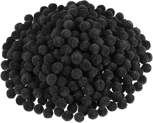 Miniatura 43 de Blulu - Pompones para manualidades y suministros de hobby, 500 unidades, 0.5 in Rojo