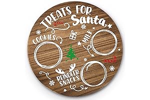 Christmas Santa Cookie Tray Milk and Cookies for Santa