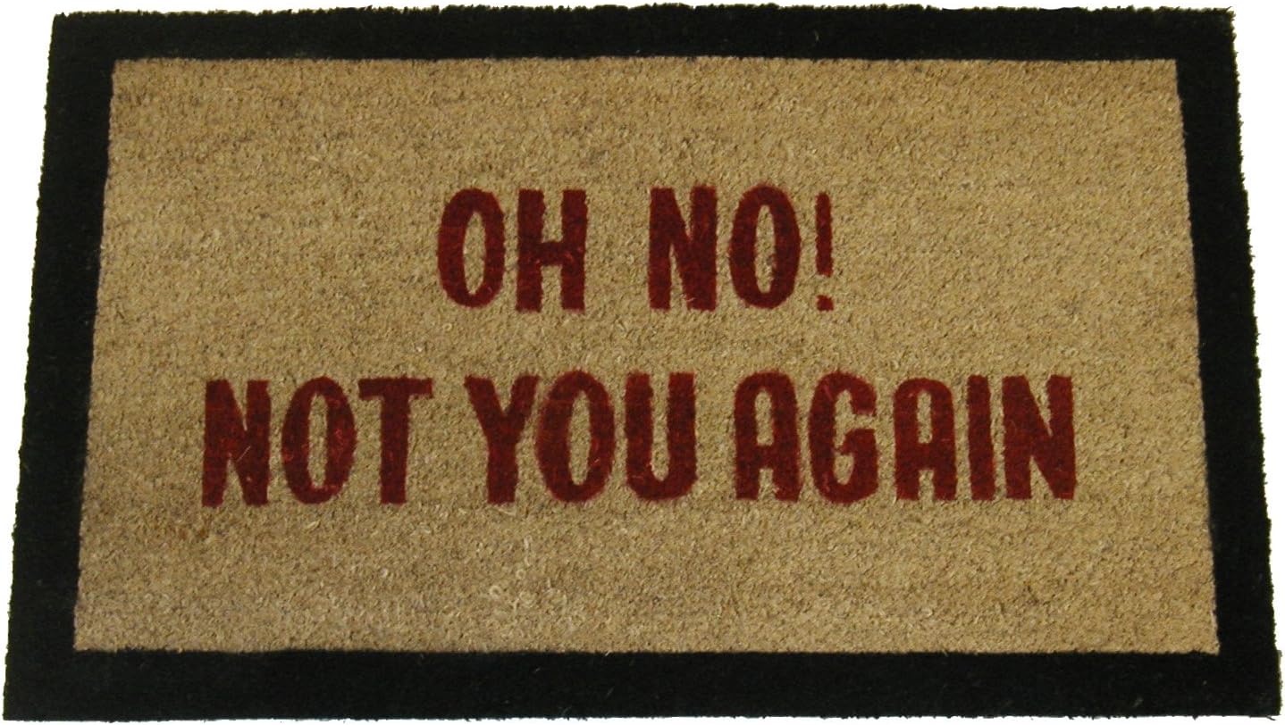 18-Inch x 30-Inch PVC Backed Coir Doormat, Zebra