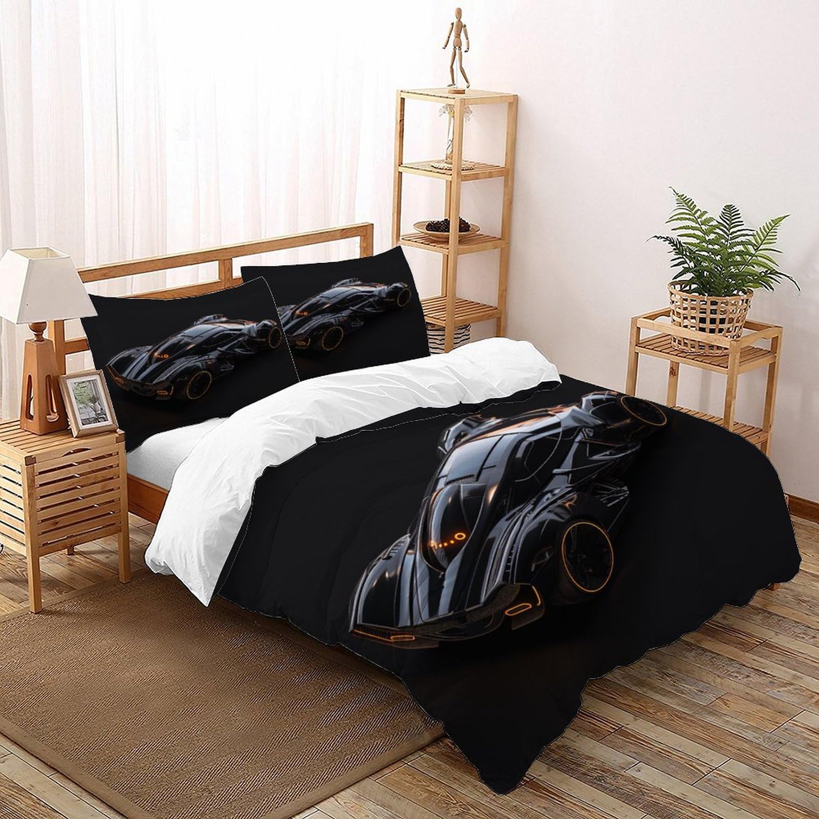 Housse de couette voiture de course 200x200 pour transformer la chambre d'un ado passionné