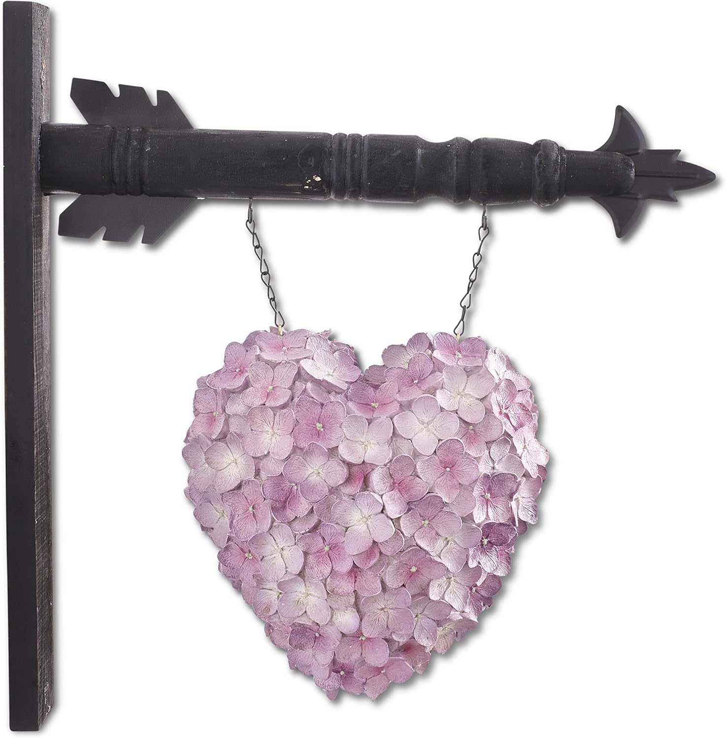 9.25 Inch Resin Purple Hydrangea Heart Arrow Replacement