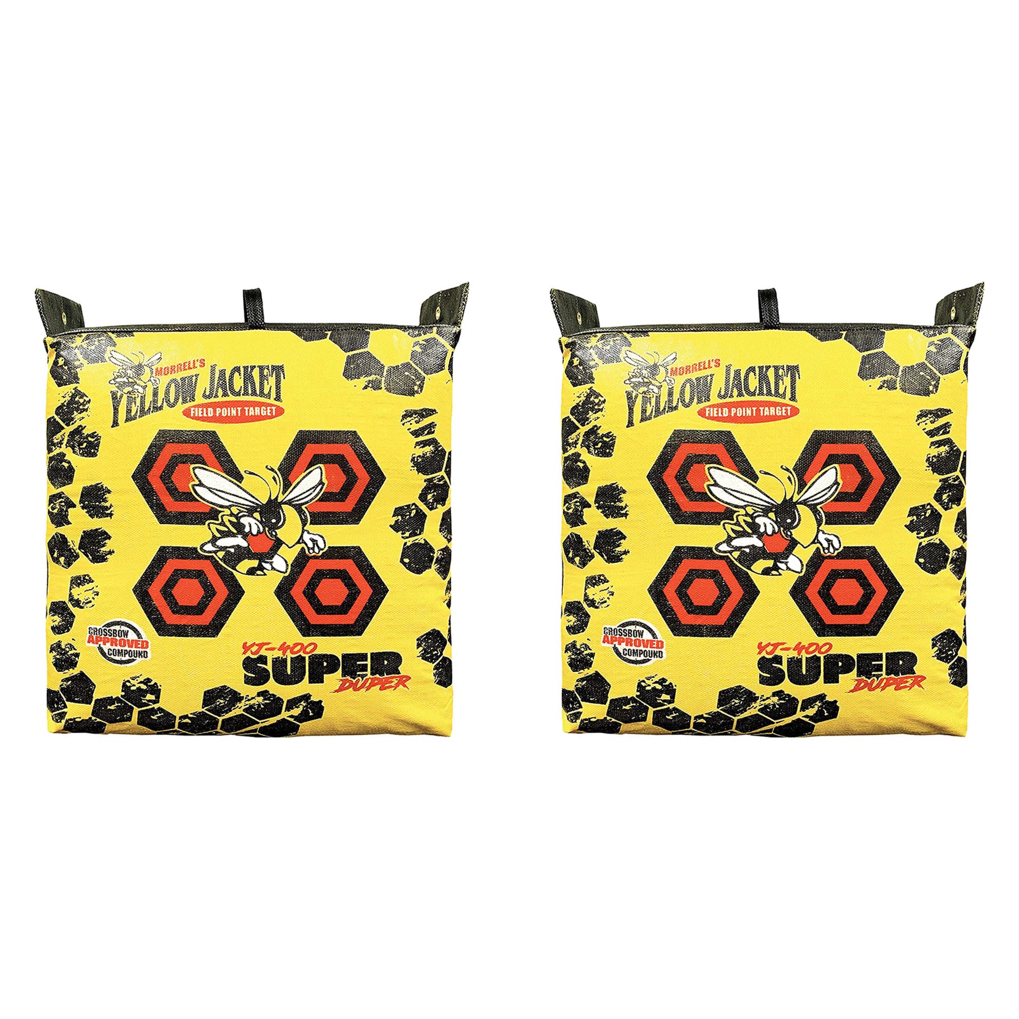 Morrell Super Duper Field Point Bow Targets Archery Block Bag for High Speed Compound Bows and Crossbows Outdoor Target Practice, 2 Pack, Yellow