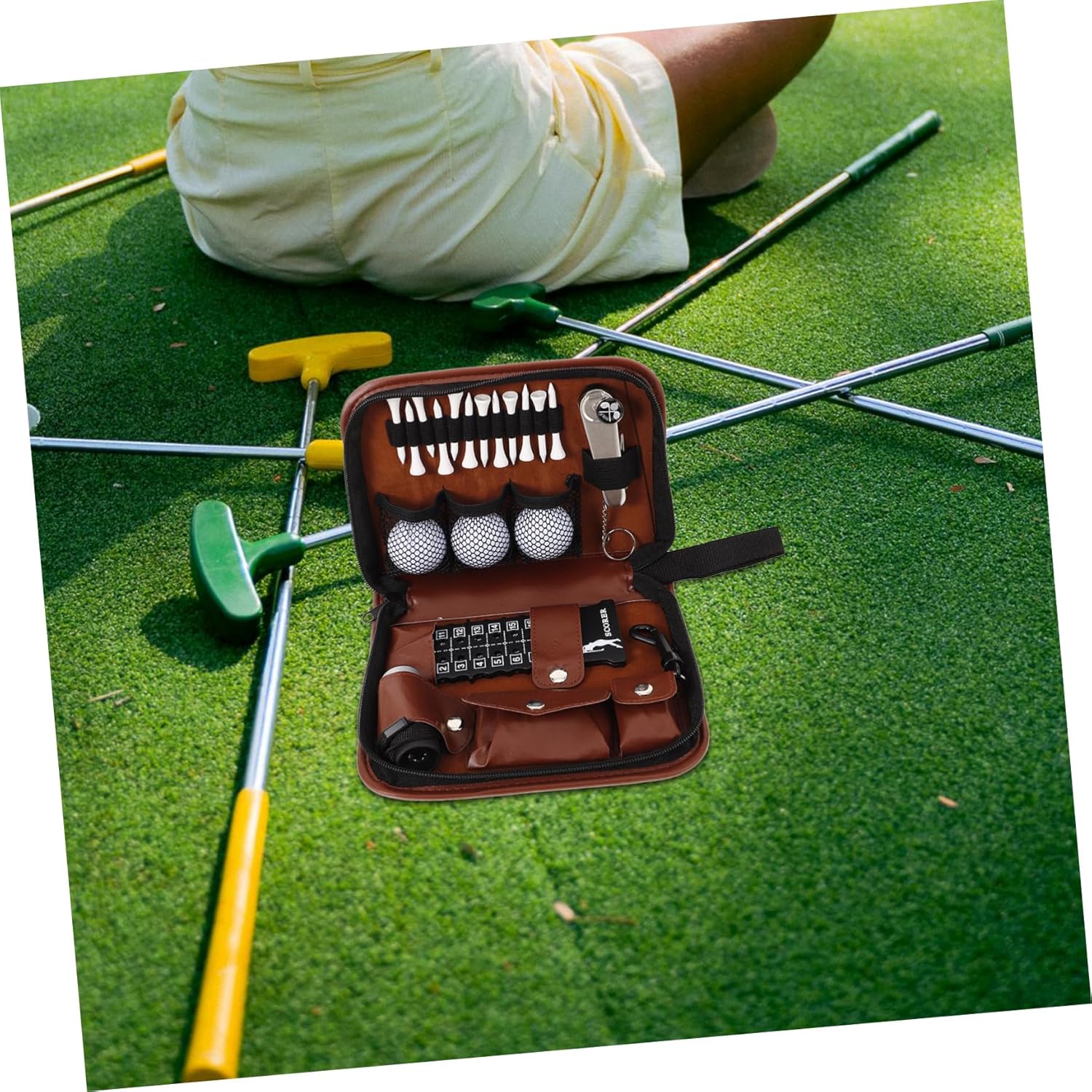 GALPADA 1set Multi-Function Golf Accessory Set Storage Bag Convenient Golf Tools Kit Outdoor Sports Essentials for Easy Organization and Accessibility