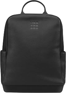 Moleskine Zaino Collezione Classic in Pelle, Zaino per PC compatibile con Tablet, Laptop iPad fino a 15″, 32 x 42 x 11 cm, Nero