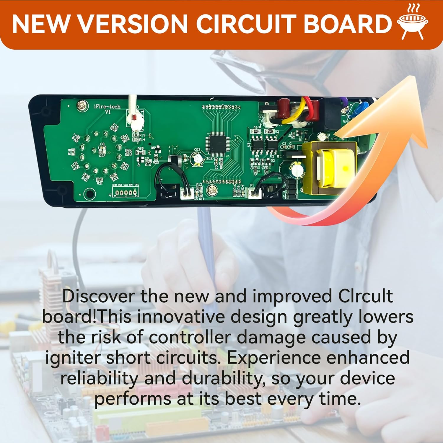 Digital Trapezoid Grill Controller Kit Thermostat Controller Board Replacement Parts Compatible with Pit Boss Vertical Pellet Smoker Copperhead 3/4/5/7 Series & 5-Series Copper-Walmart PBV5PW1