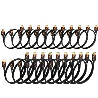 DP to DP Cables 3FT/4K/10-Pack& DP to HDMI Cables 6FT/4K/10-Pack for Computer, Monitor, Projection etc