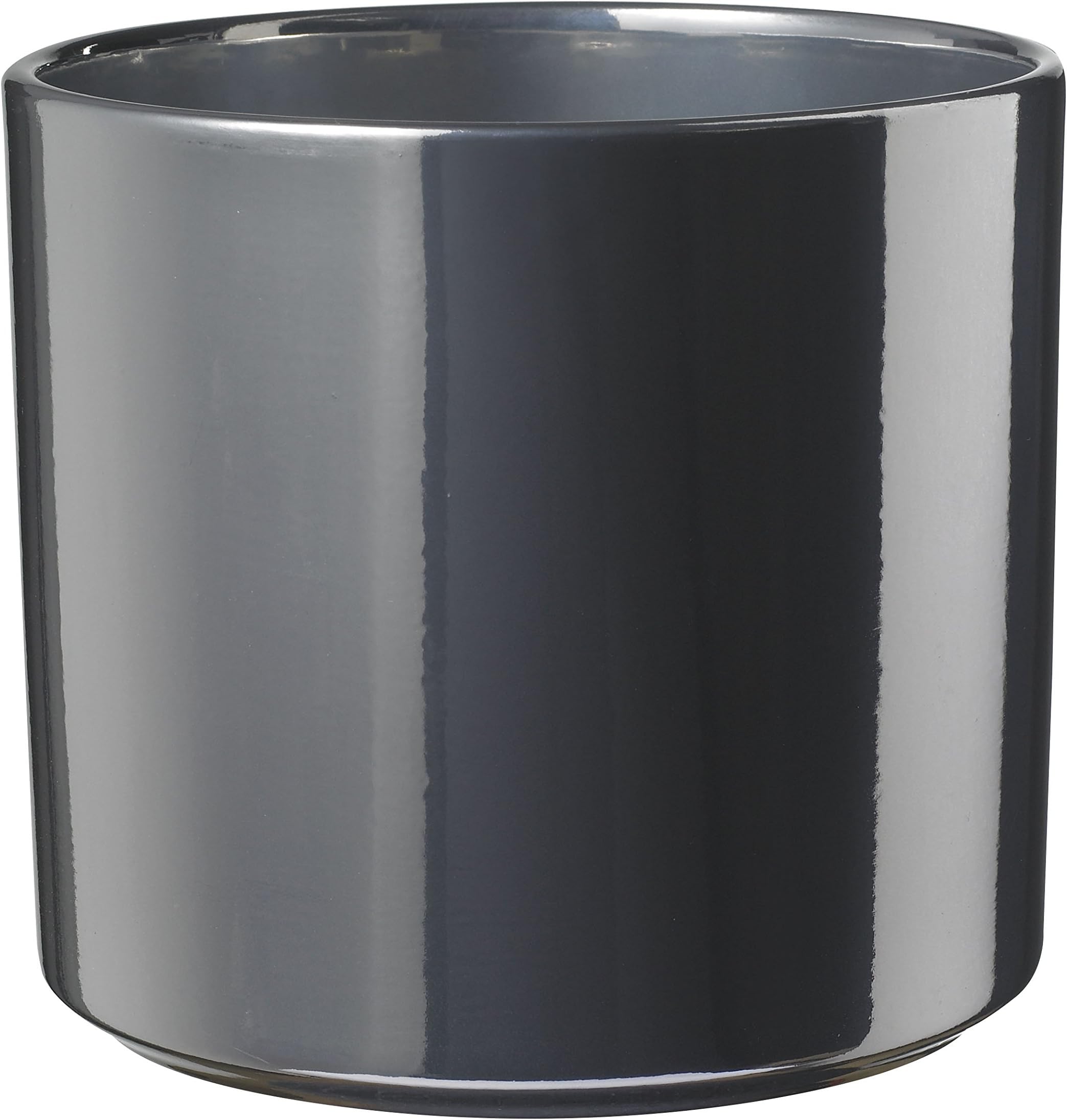 Soendgen Ceramic Flower Plant Pots, Las Vegas, Clay, Silber, 27 x 27 x 26 cm