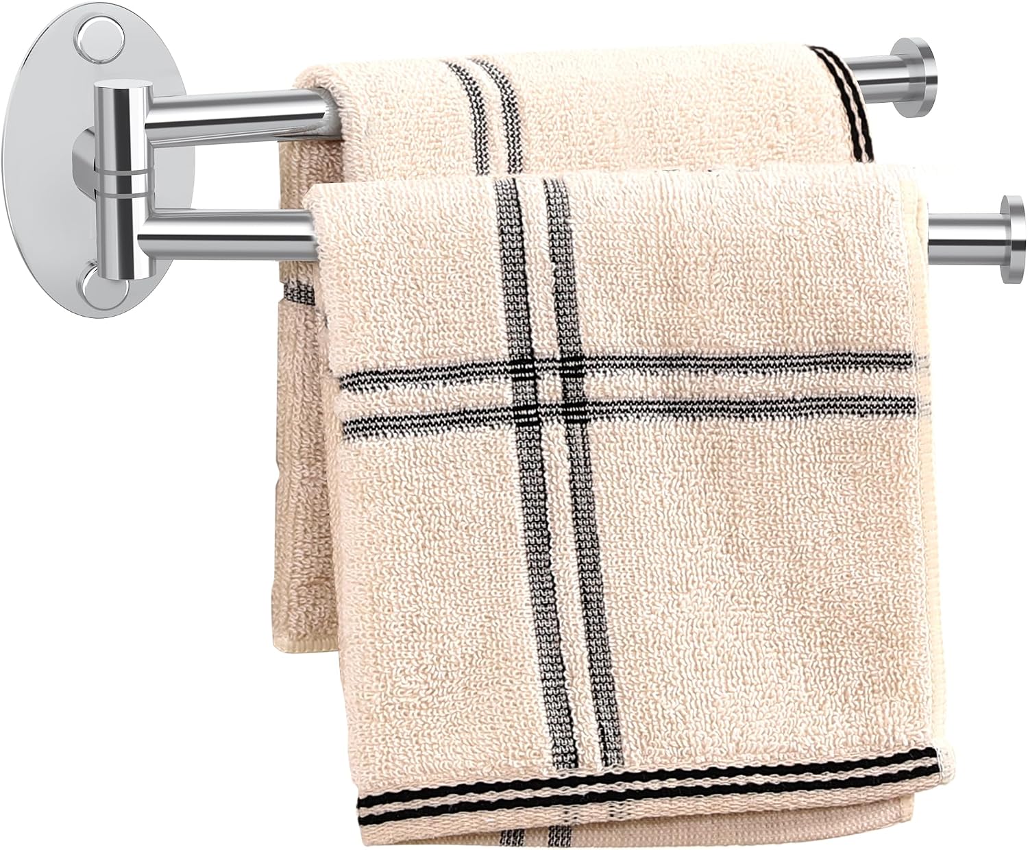 KES Swivel Towel Bar for Bathroom 9-Inch Kitchen Swing Out Double Towel Bar