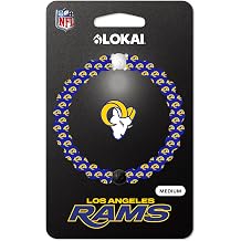 NFL Football Collection Beaded Bracelet, Los Angeles Rams Logo, M, 6.5"