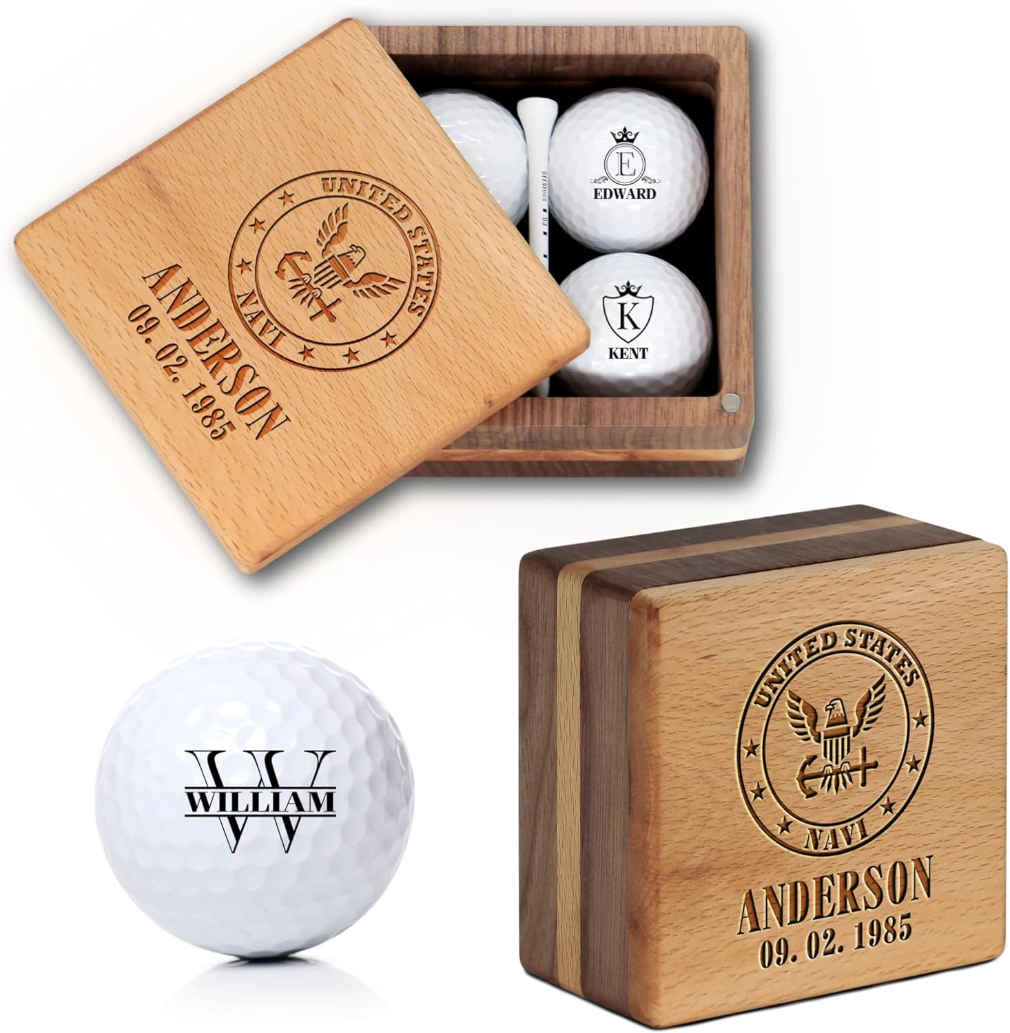 Custom Golf Gift for Men Unique, Women - Personalized Golf Ball Marker Gift with Luxury Box, Gifts for Golfers Men, Funny Golf Gift for Dad, Mom, Him, Boss on Anniversary, Birthday, Christmas