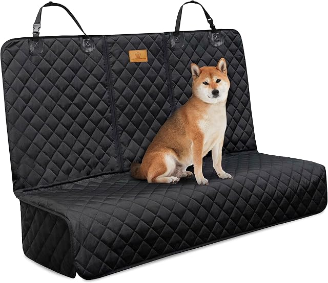 AMZPET Dog Car Seat Cover (Universal: 133cm Wide) - Waterproof Car Seat Covers for Dogs & Children, Non-slip & Scratch-Proof Car Seat Cover for Dogs - Car Seat Protector - Not Isofix Compatible