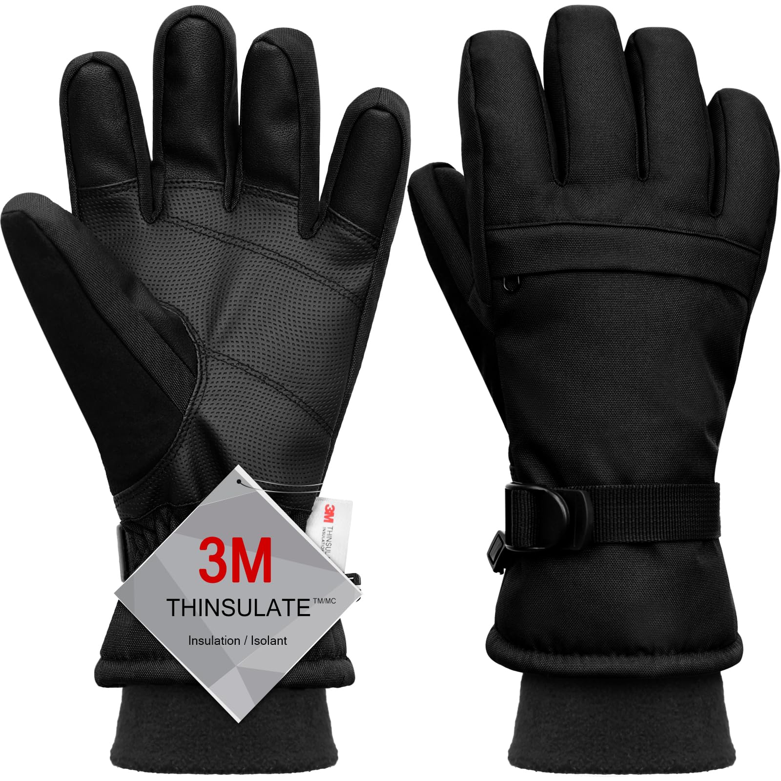 Ski Gloves,Snow Gloves Waterproof Winter Warm Cold Weather Touchscreen Gloves for Parent&amp; Child Kids Skiing,Snowboarding