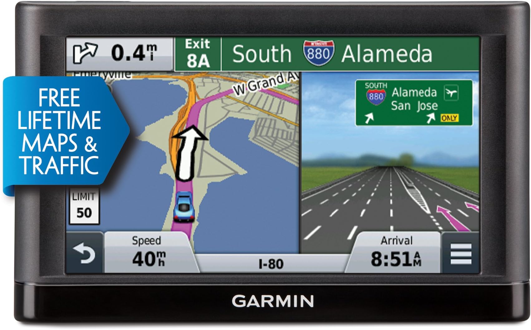 Garmin nüvi 56LMT GPS Navigators System with Spoken Turn-By-Turn Directions, Preloaded Maps and Speed Limit Displays (USA and Canada)
