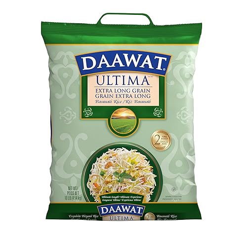 Daawat Ultima - Arroz Basmati de grano extra largo 2 años de edad 10 libras