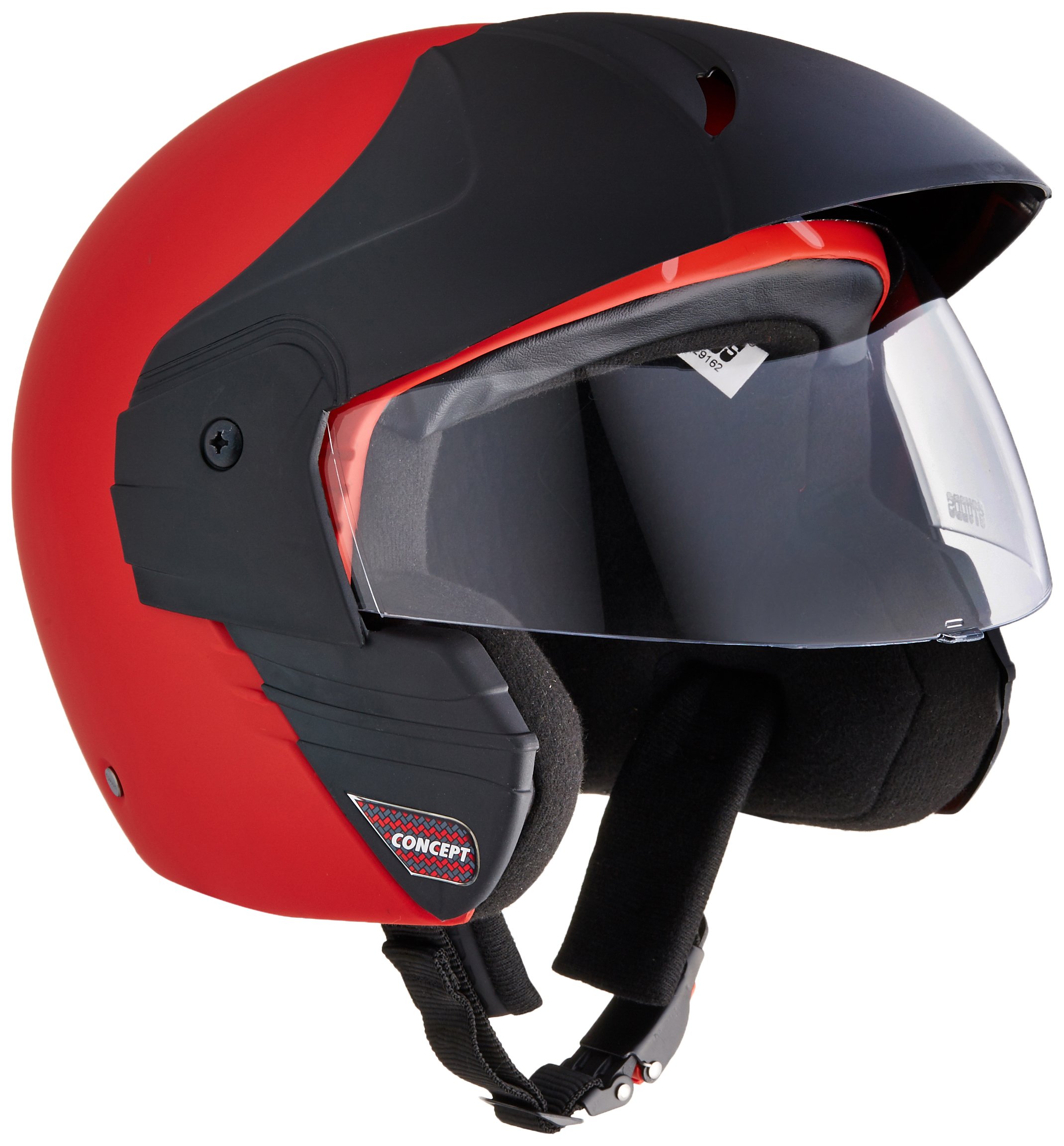 Studds Ninja Concept Eco Half Helmet (Sports Red, M)
