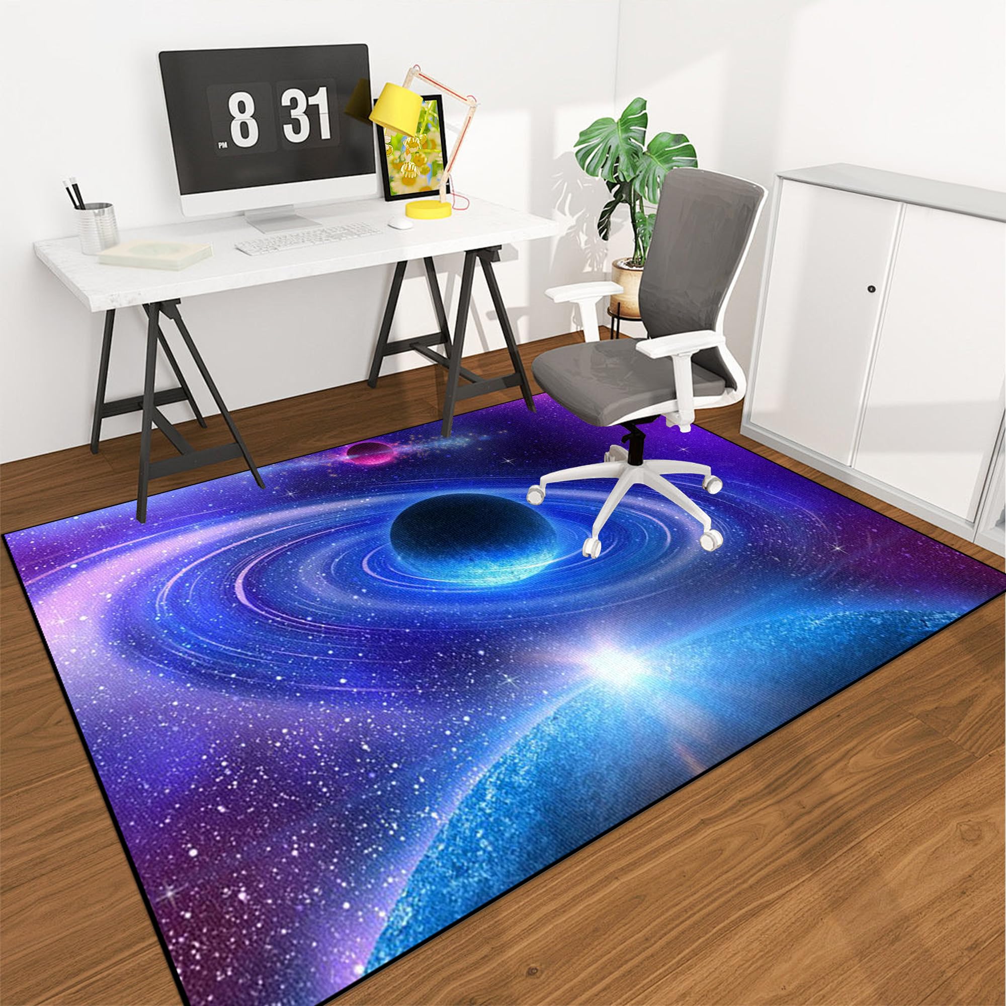Protector Suelo Silla Escritorio Alfombrilla para Silla de Oficina Alfombra Silla Gaming Alfombra para protección de Suelos Duros Alfombrilla para protección de Suelo de Oficina y hogar 160 x 180 cm