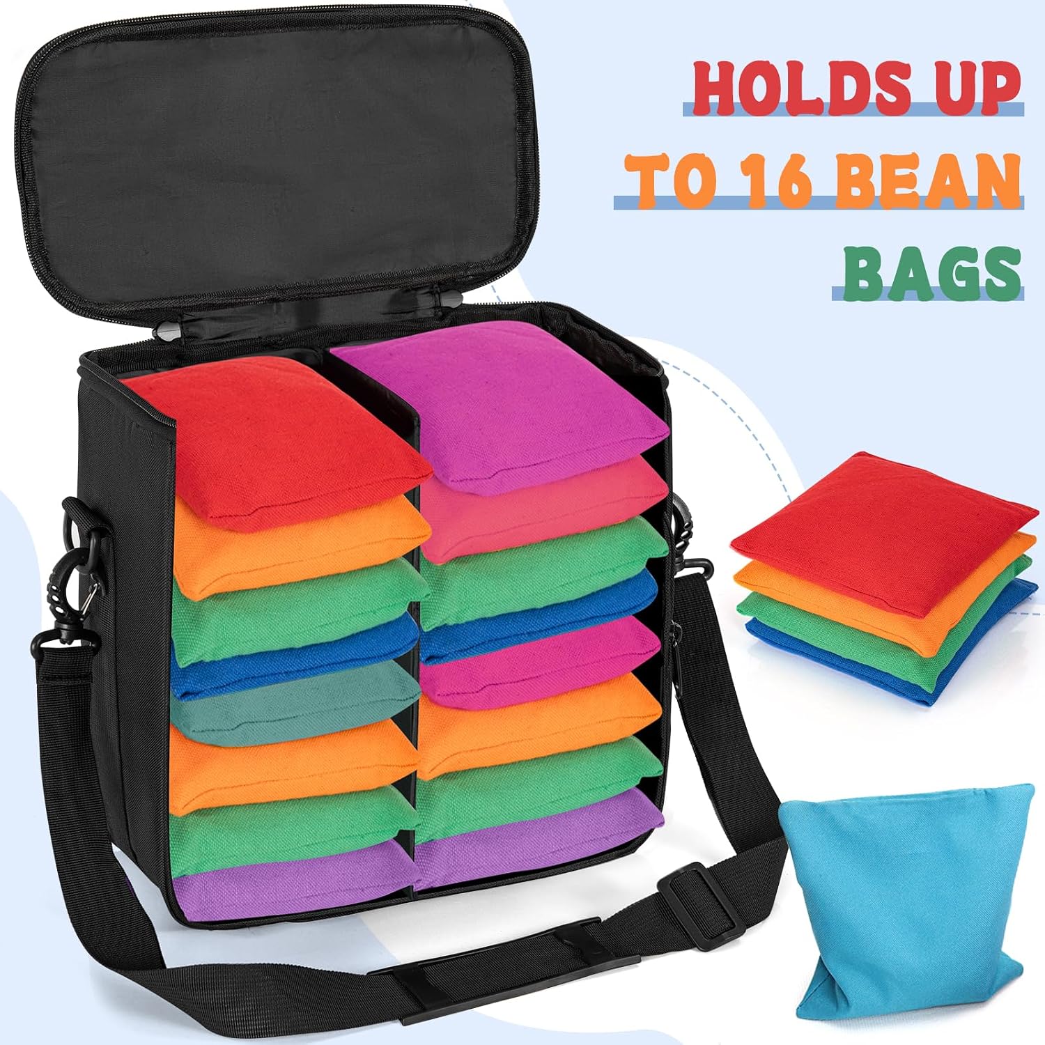 Cornhole Bag Carrying Case Holds Regulation Sized Professional Cornhole Bags