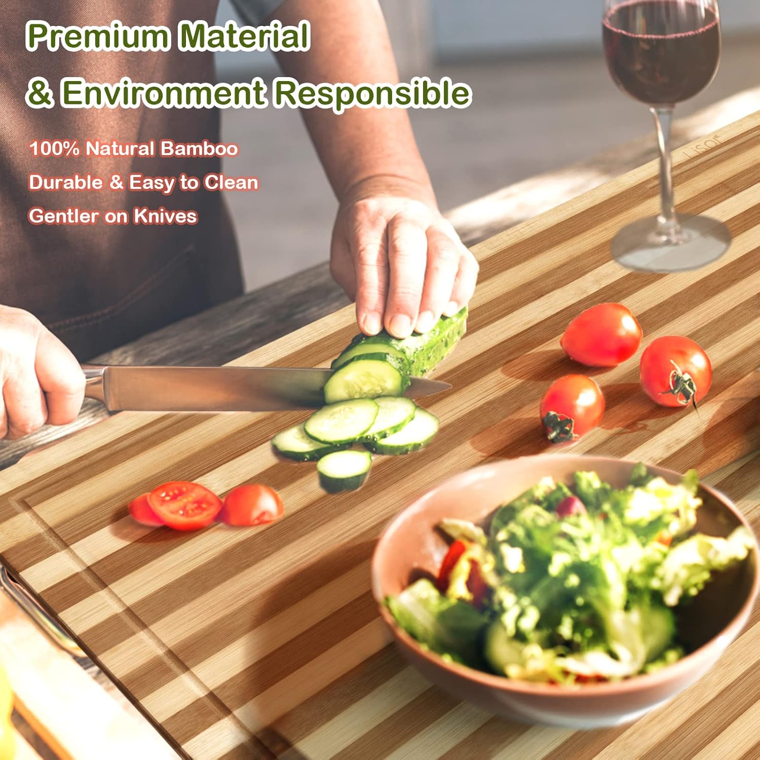 bamboo stovetop cover & countertop cutting board with adjustable legs, dual-purpose chopping board for gas electric stove burner, workspace block cover for rv camping camper