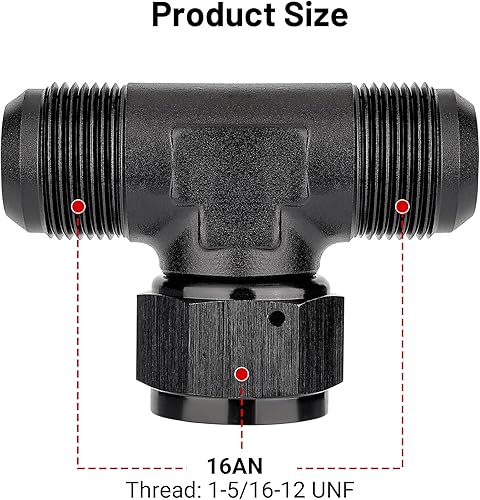 Miniatura 14 de EVIL ENERGY Adaptador de montaje en T macho 6AN con AN6 hembra giratorio en el lado negro