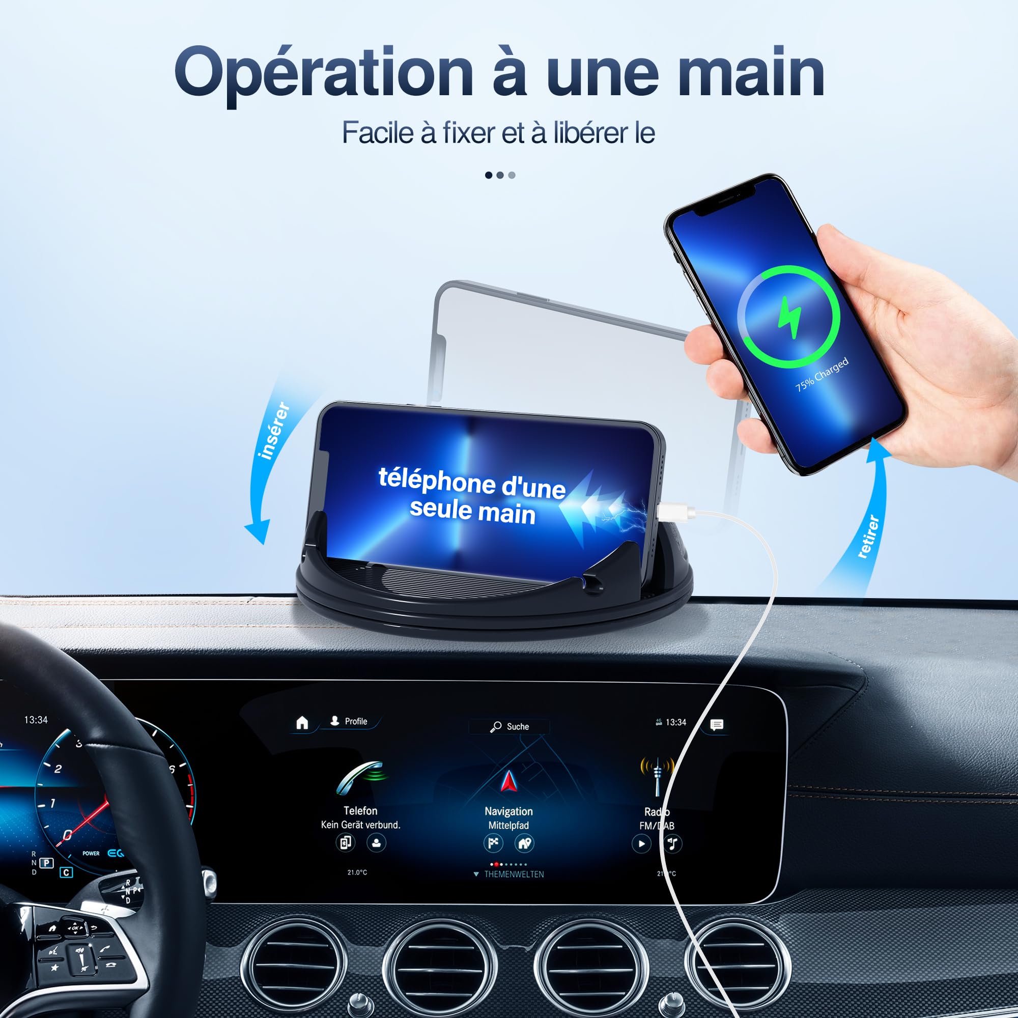 Support de téléphone portable pour voiture électrique en alliage d'aluminium (1) - Fournisseurs et usine | Goldenyan