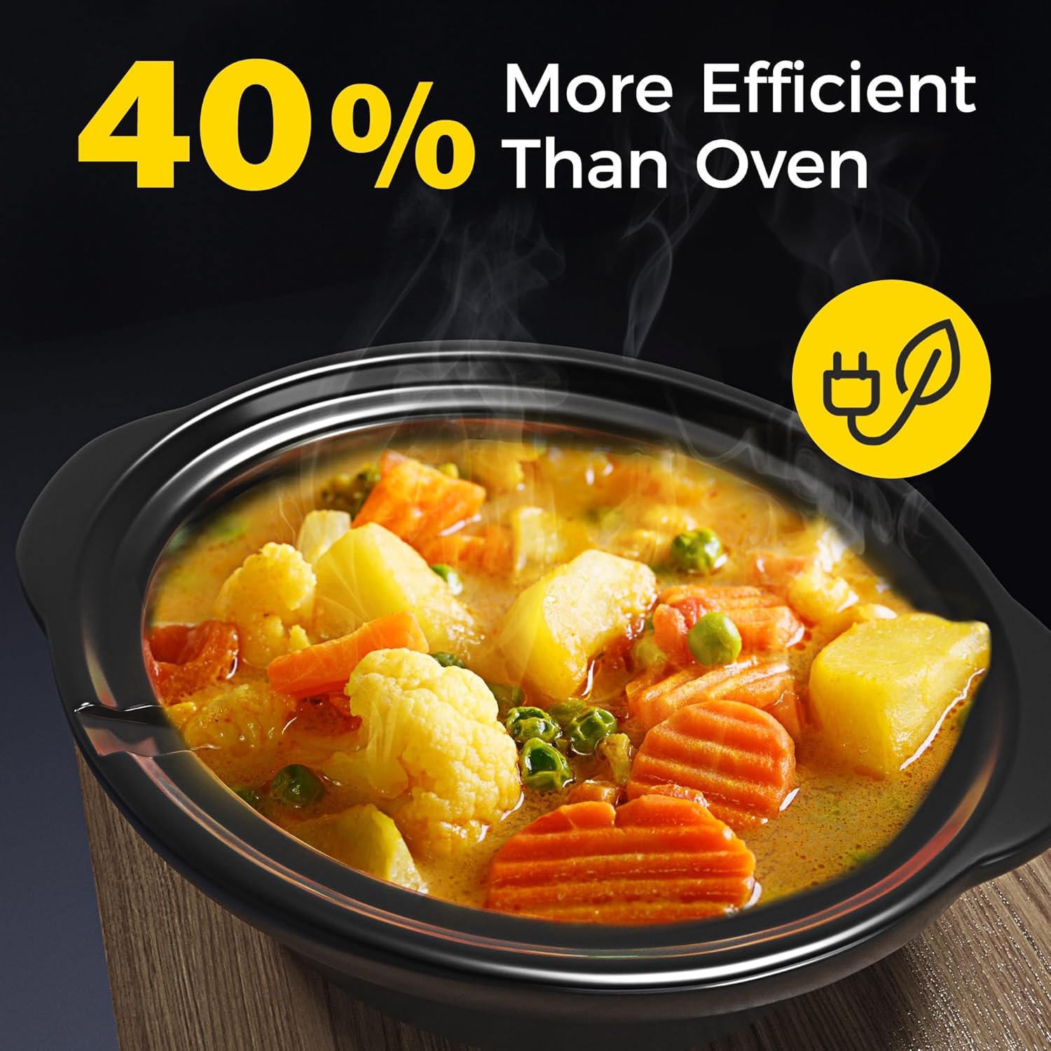 Sunvivi Triple Slow Cooker, Buffet Server & Warmer with 3 Removable Ceramic Pots, 3 Adjustable Temp Settings & 3 Metal Lid Rests, Stainless Steel, 3 * 1.5 Quarts Silver