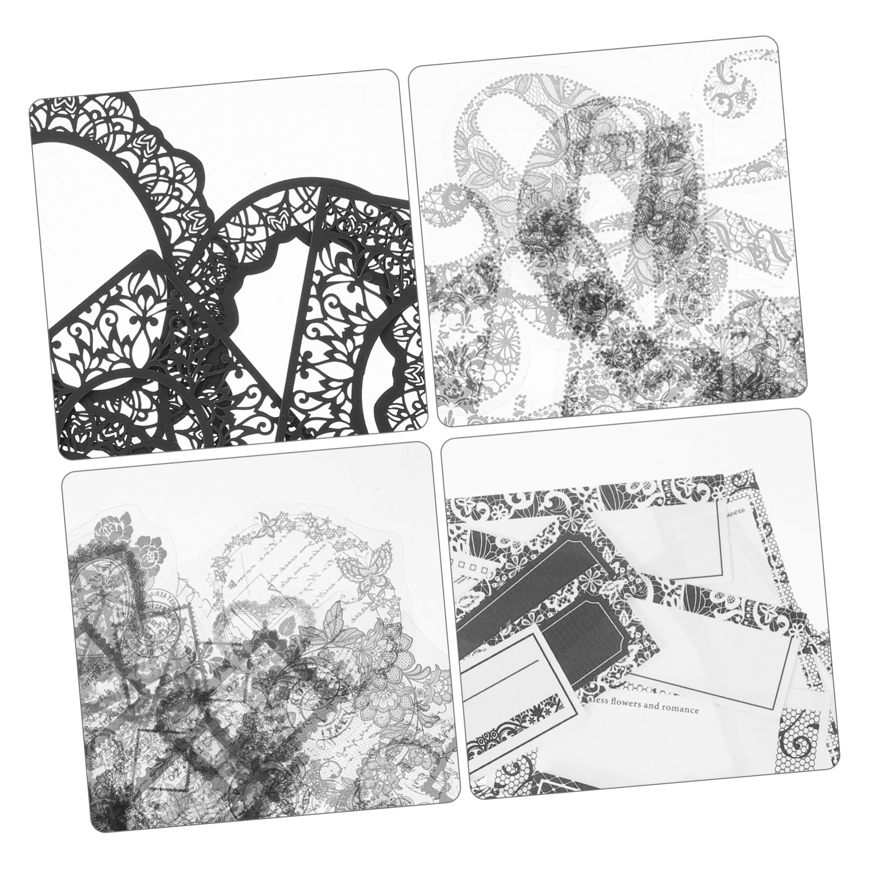 jojofuny 3 Set Adesivi Decorativo Per Scrapbook Eleganti Decalcomanie Carta Per Diario E Progetti Creativi Per Decorazioni Uniche 100 Pezzi * 3