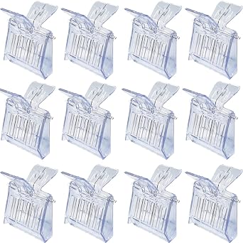 ROYHOO 12 Pieces Bee Queen Clip Plastic Clip Queen Bee Cage Catcher