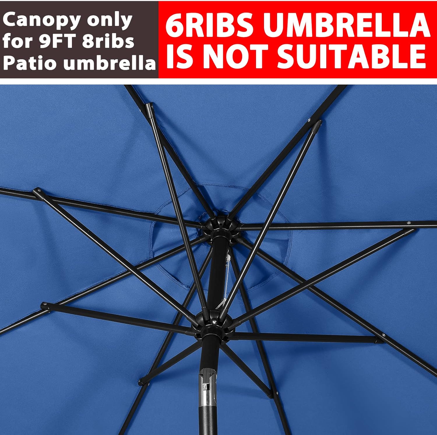 ABCCANOPY 9ft Outdoor Umbrella Replacement Top Patio Umbrella Market