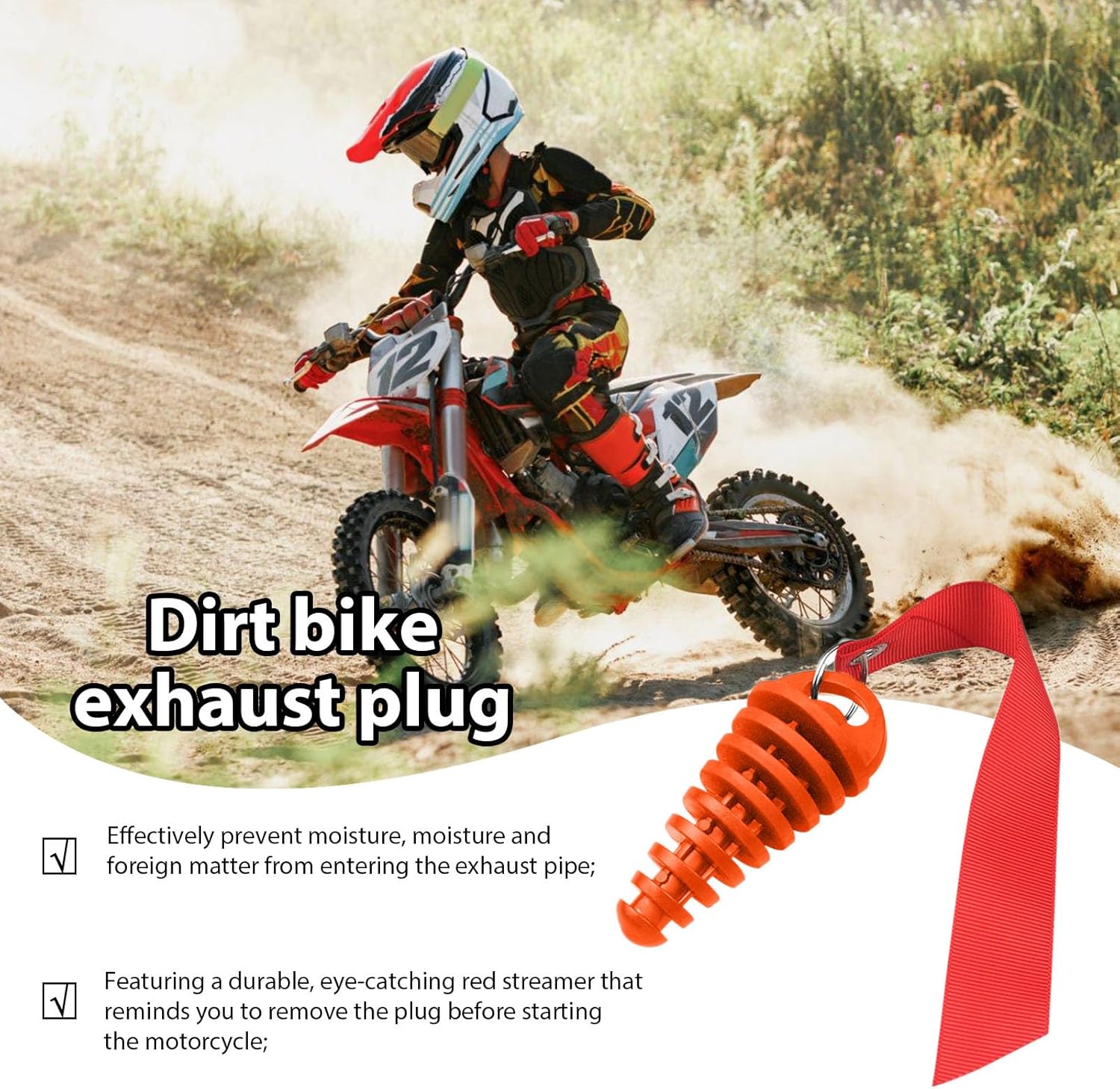 Muffler Wash Cap, Muffler Exhaust Wash Cap, Exhaust Muffler Gasket Plug, For Motorcycles, Off-Road Vehicles