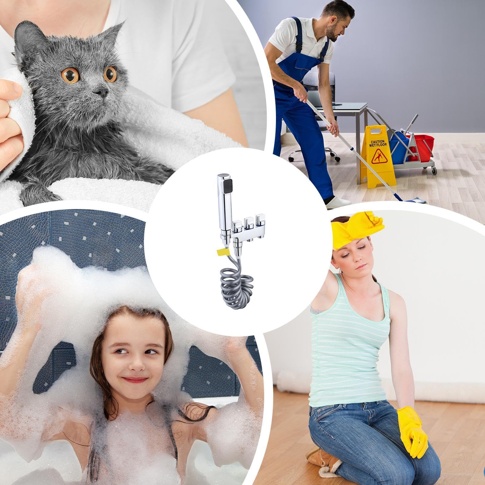 Spruzzatore Tubo Per WC Tubo Multifunzionale Ed Estensibile | Accessorio Bidet Per WC Igiene Personale Strumenti Pulizia Attacco Bidet WC
