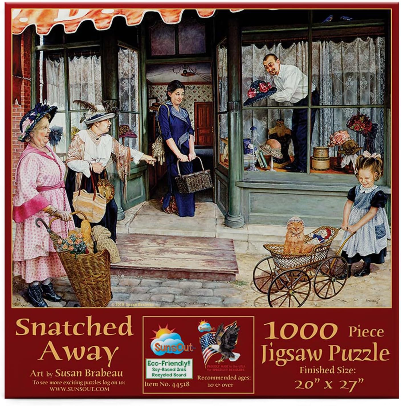 SUNSOUT INC - Snatched Away - 1000 pc Jigsaw Puzzle by Artist: Susan Brabeau - Finished Size 20" x 27" - MPN# 44518