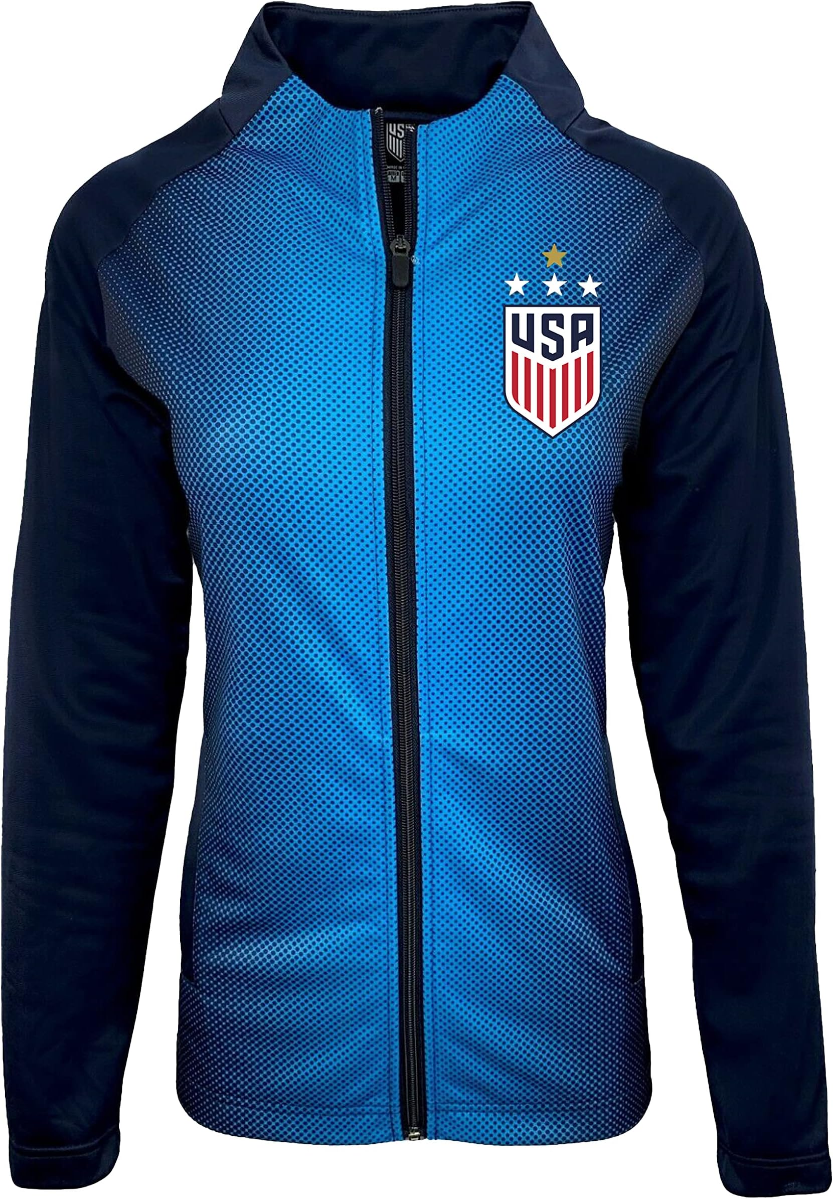 Icon SportsOfficial Licensed Girl's U.S. Soccer Full Zip Track Jacket
