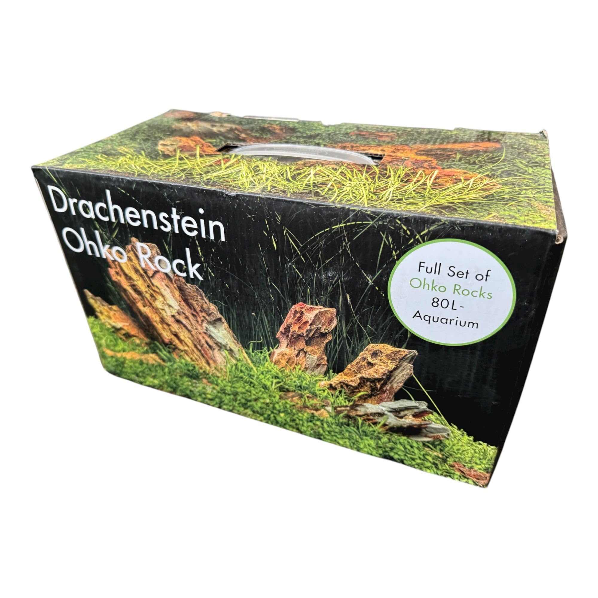Deco-Set Natural Ohko Dragon Stone Aquarium Rock for 80L Fish Tanks, Tropical & Cold Water Safe Decorative Rock with Natural Caves, Fish & Reptile Friendly (Dragon Stone, 80 Litre Set) Hanicks GB143